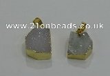 NGP3321 8*12mm - 15*20mm freeform druzy agate gemstone pendants