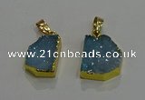 NGP3325 8*12mm - 15*20mm freeform druzy agate gemstone pendants