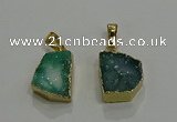 NGP3326 8*12mm - 15*20mm freeform druzy agate gemstone pendants