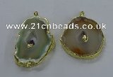 NGP3361 45*55mm - 50*65mm freeform druzy agate pendants