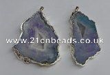 NGP3365 40*45mm - 45*60mm freeform druzy agate pendants