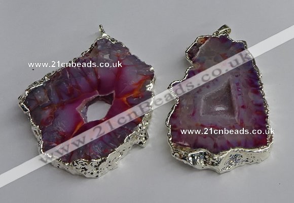 NGP3366 40*45mm - 45*60mm freeform druzy agate pendants