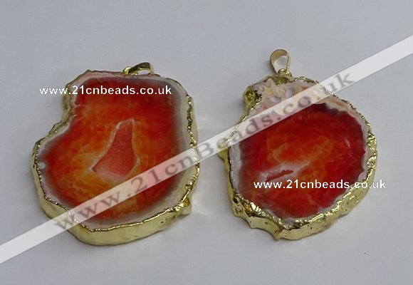 NGP3395 40*45mm - 45*60mm freeform druzy agate pendants