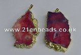 NGP3397 40*45mm - 45*60mm freeform druzy agate pendants