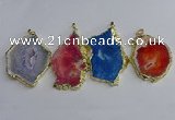 NGP3401 40*45mm - 45*60mm freeform druzy agate pendants