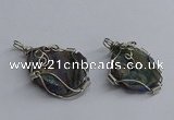 NGP3403 25*30mm - 30*35mm freeform plated druzy agate pendants