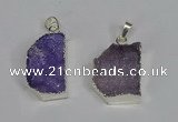 NGP3441 18*25mm - 20*30mm freeform druzy agate gemstone pendants