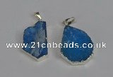 NGP3444 18*25mm - 20*30mm freeform druzy agate gemstone pendants