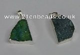 NGP3445 18*25mm - 20*30mm freeform druzy agate gemstone pendants