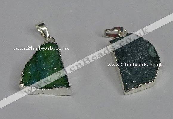 NGP3445 18*25mm - 20*30mm freeform druzy agate gemstone pendants