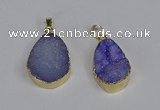 NGP3476 18*25mm - 20*30mm freeform druzy agate gemstone pendants