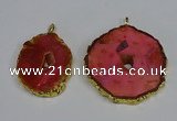 NGP3485 40*50mm - 50*65mm freeform druzy agate gemstone pendants