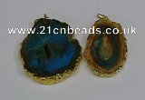 NGP3486 40*50mm - 50*65mm freeform druzy agate gemstone pendants