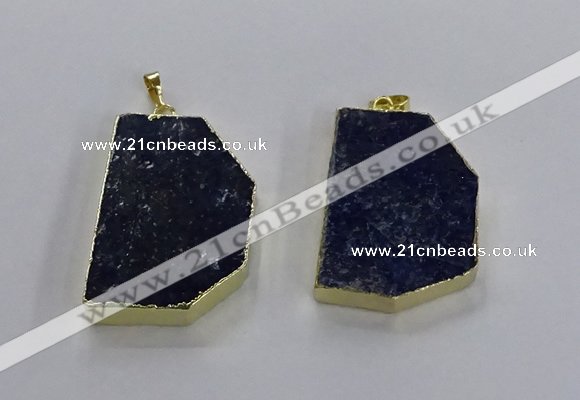 NGP3503 30*40mm - 30*45mm freeform lapis lazuli pendants