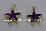 NGP3511 24*25mm starfish fossil coral pendants wholesale