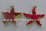 NGP3523 48*50mm starfish fossil coral pendants wholesale