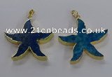 NGP3524 48*50mm starfish fossil coral pendants wholesale