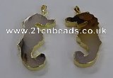 NGP3540 22*58mm - 25*55mm seahorse agate pendants wholesale