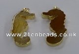 NGP3541 22*58mm - 25*55mm seahorse agate pendants wholesale