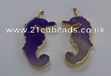 NGP3542 22*58mm - 25*55mm seahorse agate pendants wholesale