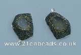 NGP3580 20*30mm - 22*32mm freeform druzy agate pendants