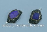 NGP3582 20*30mm - 22*32mm freeform druzy agate pendants