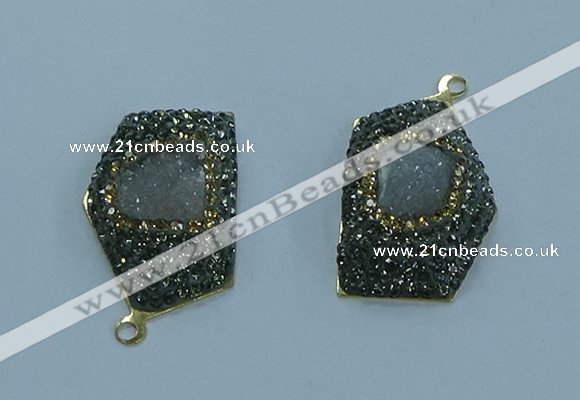 NGP3590 20*30mm - 22*32mm freeform druzy agate pendants