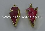 NGP3615 15*30mm - 20*40mm arrowhead druzy agate pendants