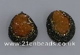 NGP3676 35*45mm freeform plated druzy agate pendants wholesale