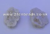 NGP3715 28*35mm - 40*45mm freeform plated druzy agate pendants