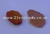 NGP3719 28*35mm - 40*45mm freeform plated druzy agate pendants