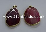 NGP3728 30*40mm - 35*45mm freeform agate gemstone pendants