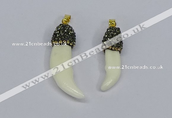 NGP3745 8*30mm - 10*35mm horn wolf tooth pendants wholesale