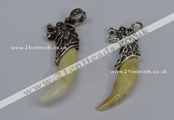 NGP3748 10*40mm - 12*45mm horn wolf tooth pendants wholesale