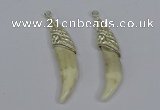 NGP3750 10*40mm - 12*45mm horn wolf tooth pendants wholesale