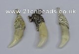 NGP3752 10*40mm - 12*45mm horn wolf tooth pendants wholesale