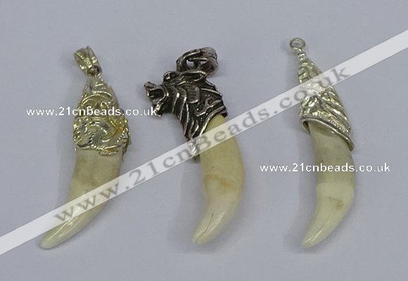 NGP3752 10*40mm - 12*45mm horn wolf tooth pendants wholesale