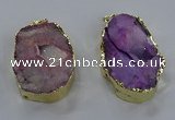 NGP3756 30*40mm - 40*50mm freeform druzy agate pendants