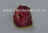 NGP3757 30*40mm - 40*50mm freeform druzy agate pendants