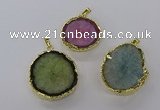 NGP3771 25*35mm - 35*40mm freeform druzy agate pendants