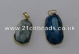 NGP3785 15*30mm - 18*35mm freeform druzy agate pendants