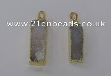 NGP3791 10*30mm - 12*35mm rectangle druzy agate pendants