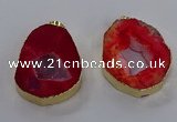 NGP3824 30*40mm - 40*50mm freeform druzy agate pendants