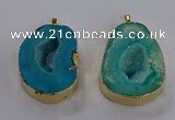 NGP3825 30*40mm - 40*50mm freeform druzy agate pendants