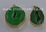 NGP3826 30*40mm - 40*50mm freeform druzy agate pendants