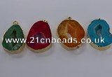 NGP3829 30*40mm - 40*50mm freeform druzy agate pendants