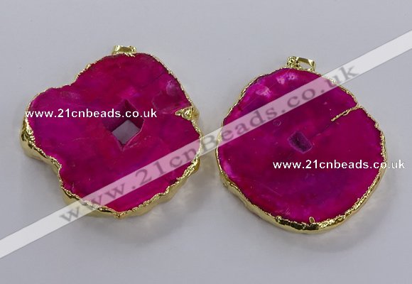 NGP3833 50*65mm - 60*70mm freeform druzy agate pendants
