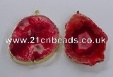 NGP3834 50*65mm - 60*70mm freeform druzy agate pendants