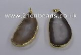 NGP3841 25*65mm - 35*70mm freeform agate gemstone pendants