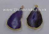 NGP3843 25*65mm - 35*70mm freeform agate gemstone pendants